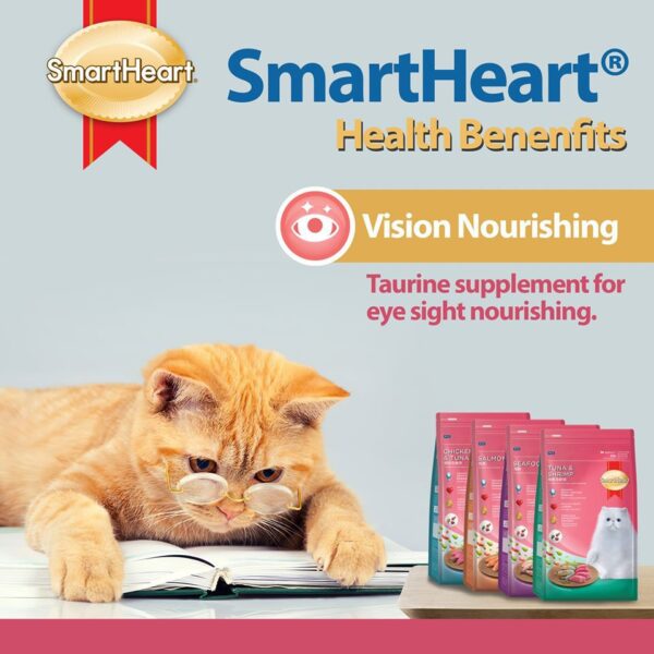 SmartHeart Dry Cat Food for Kitten Chicken, Fish, Egg & Milk 1.1kg - Image 4