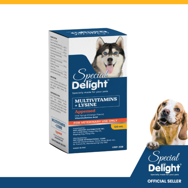 Special Delight APPEMED Multivitamins + Lysine Oral Syrup Orange Flavor 120mL