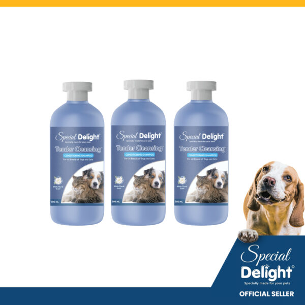 SET OF 3’S Special Delight Tender Cleansing Conditioning Shampoo For Cats And Dogs 500 ML
