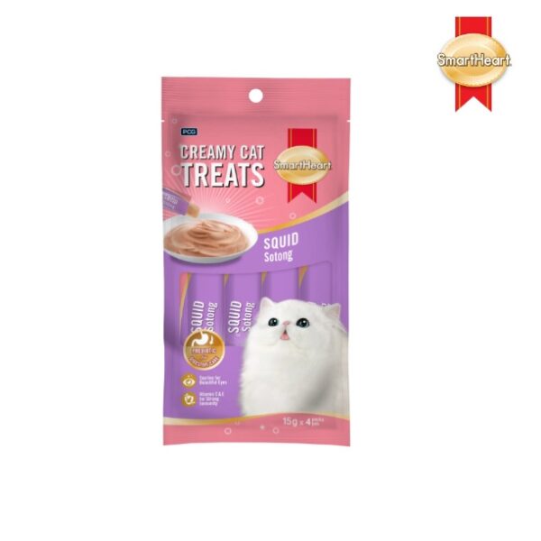 SmartHeart Cat Creamy Treats Squid 60g