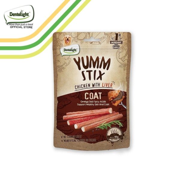 Dentalight Dog Treats Yumm Stix Chicken & Liver with Organic Meat 50g