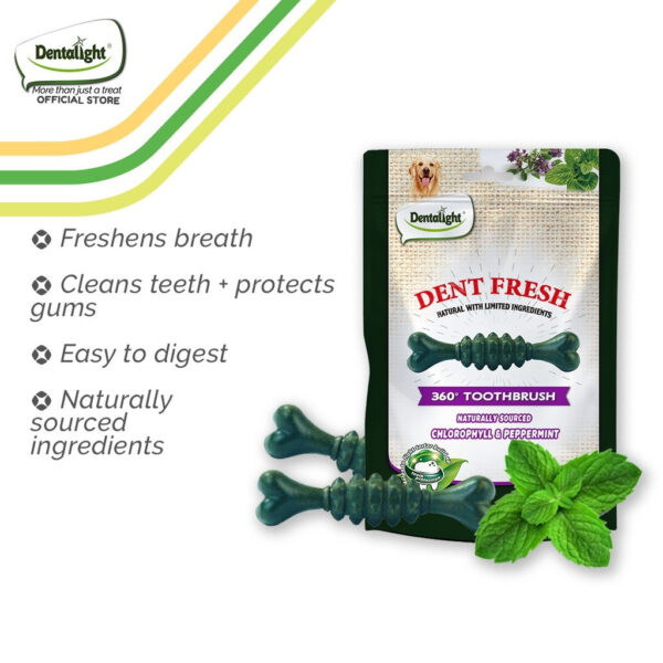 Dentalight Dental Dog Treats with Peppermint and Chlorophyll 18pcs 150g