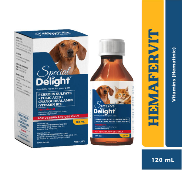 Special Delight HEMAFERVIT Ferrous sulfate + Folic Acid + Vit B12 Oral Syrup 120mL
