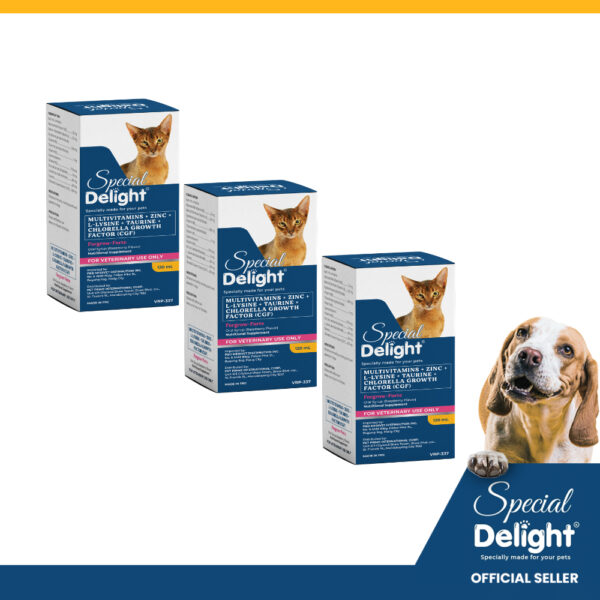 SET OF 3s Special Delight FORGROW-FORTE Multivitamins + Lysine + Taurine + CGF 120mL