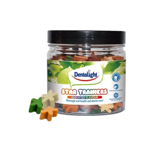 Dentalight Training Treats Star Trainers Assorted Milk, Chicken, Seaweed 150g