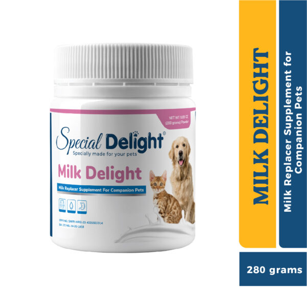 Special Delight MILK DELIGHTS Goat’s Milk Milk Replacer Supplement for Cats and Dogs 280 g