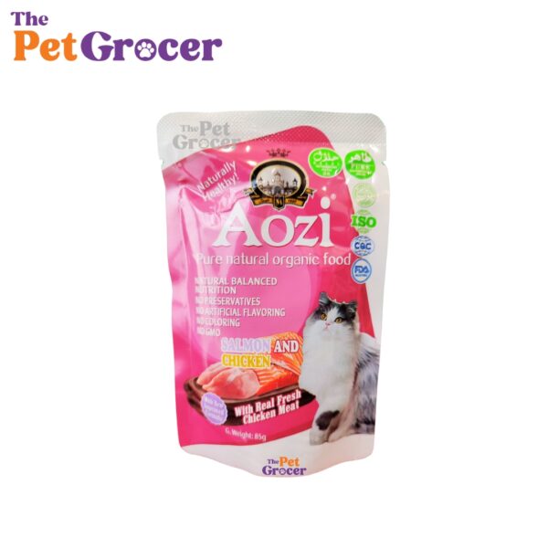 AOZI Cat Wet Food – Salmon & Chicken 85g