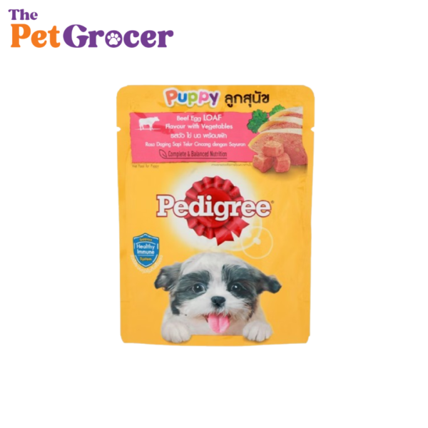 Pedigree Pouch Puppy Beef Liver Egg Vegetable 80g