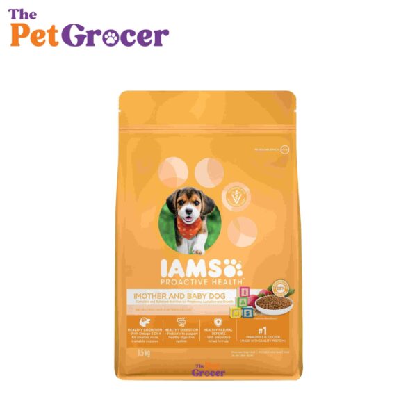 IAMS Dog Food Dry Mother & Baby Chicken 1.5KG