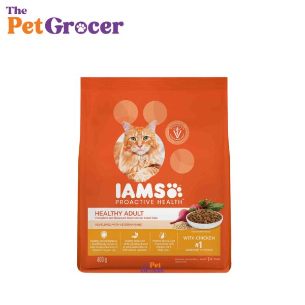 IAMS Cat Dry Food Healthy Adult Chicken 400g