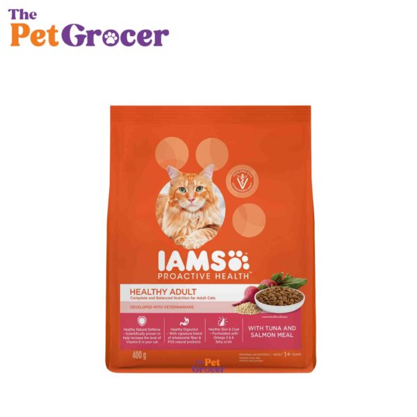 IAMS Cat Dry Food Healthy Adult Tuna & Salmon 400g