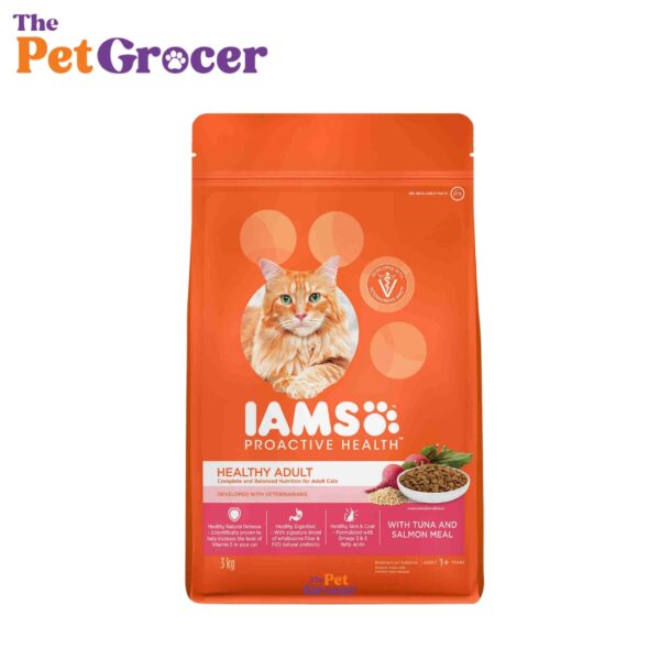 IAMS Cat Dry Food Healthy Adult Tuna & Salmon 3kg
