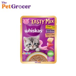 Whiskas Tasty Mix Kitten Chicken, Tuna & Sweet Potato in Gravy 70G