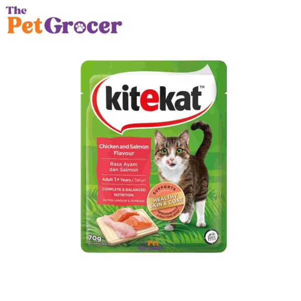 Kitekat Pouch Adult Chicken and Salmon 70g