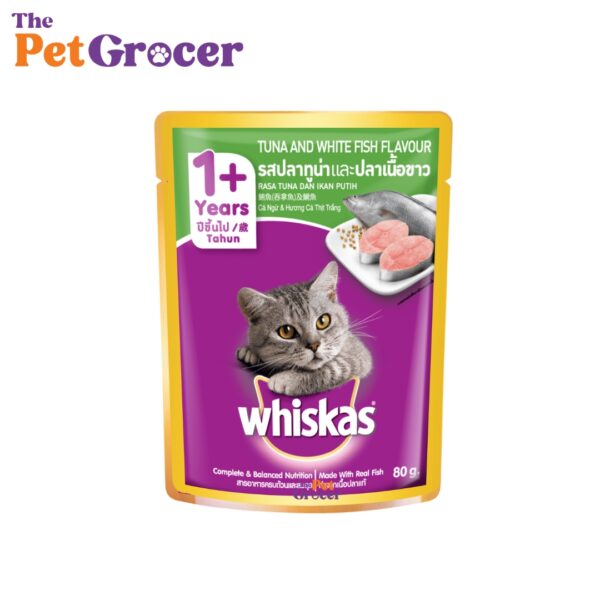 Whiskas Pouch Adult Tuna Whitefish 80g